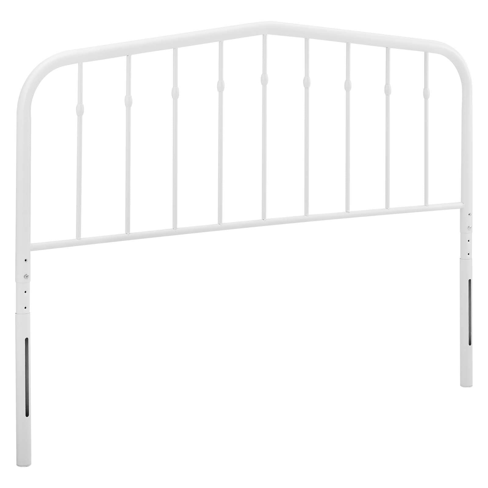 Modway Lennon Modern Farmhouse Metal King Headboard In White